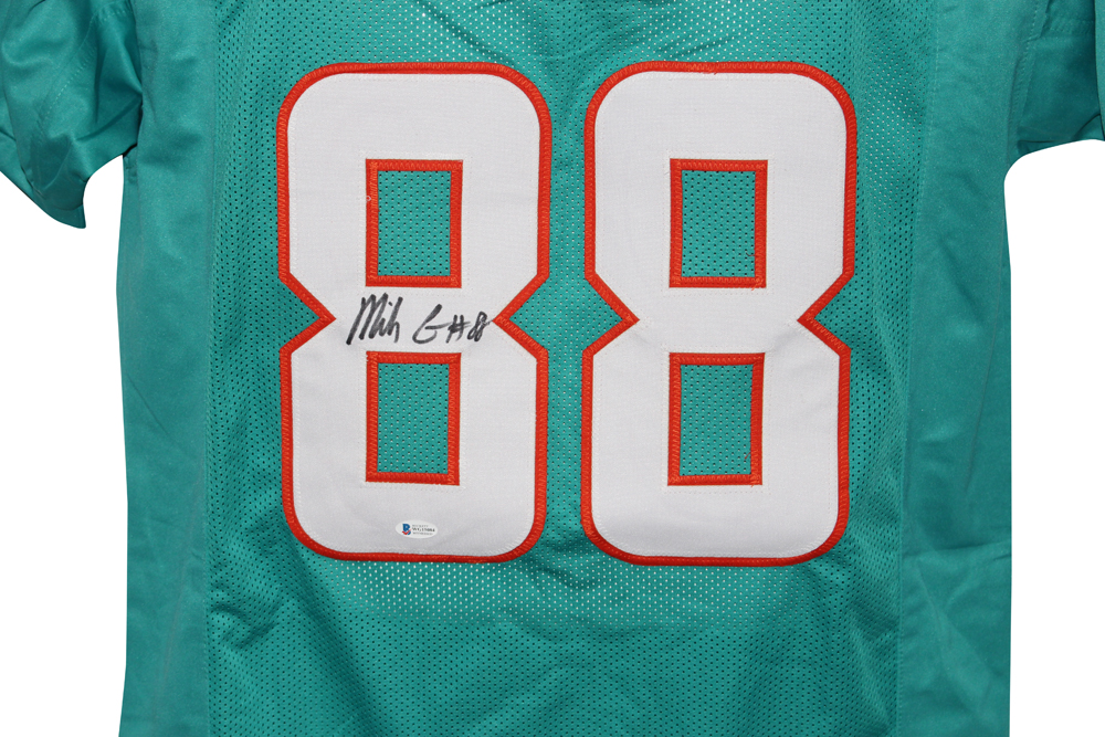 Mike Gesicki Autographed/Signed Pro Style Teal XL Jersey BAS