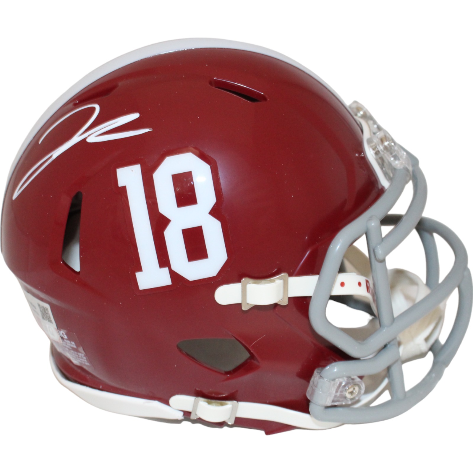 Jahmyr Gibbs Autographed/Signed Alabama Crimson Tide Mini Helmet FAN