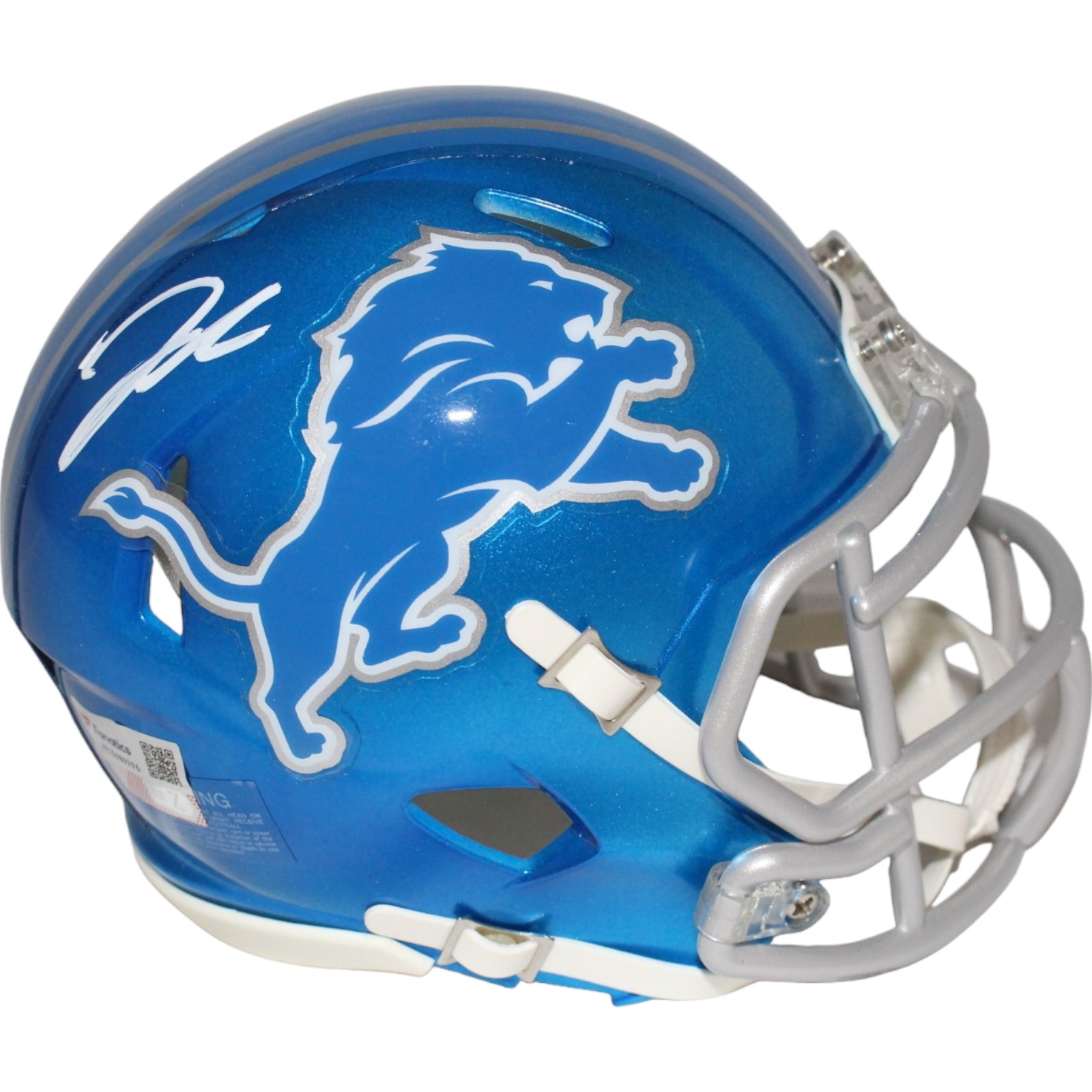 Jahmyr Gibbs Autographed Detroit Lions Flash Mini Helmet Beckett