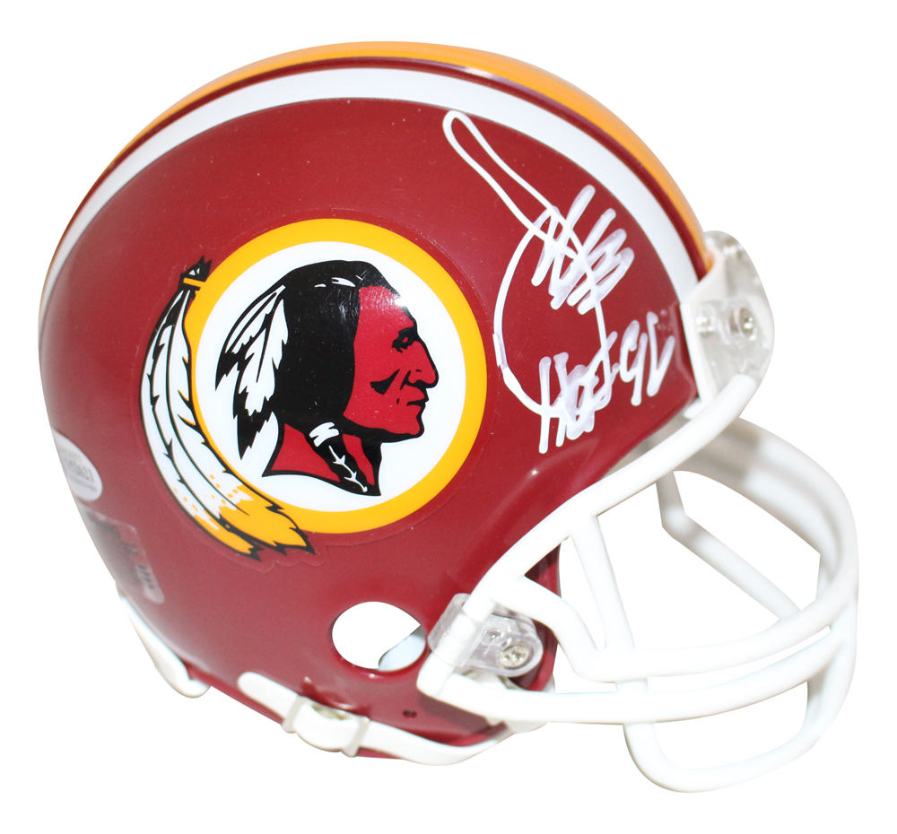Joe Gibbs Autographed/Signed Washington Redskins Mini Helmet HOF PSA