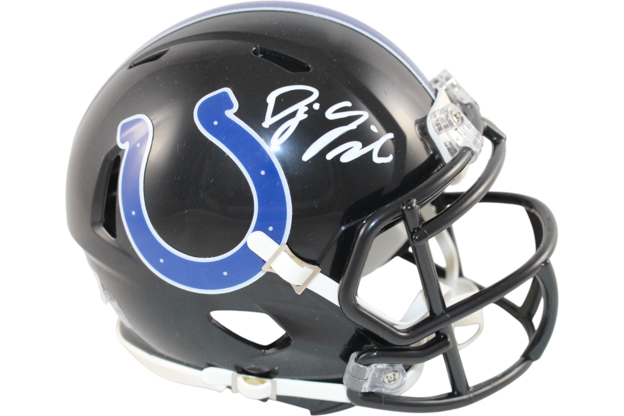 DJ Giddens Signed Indianapolis Colts 23 Alt Mini Helmet Beckett Witness 51644