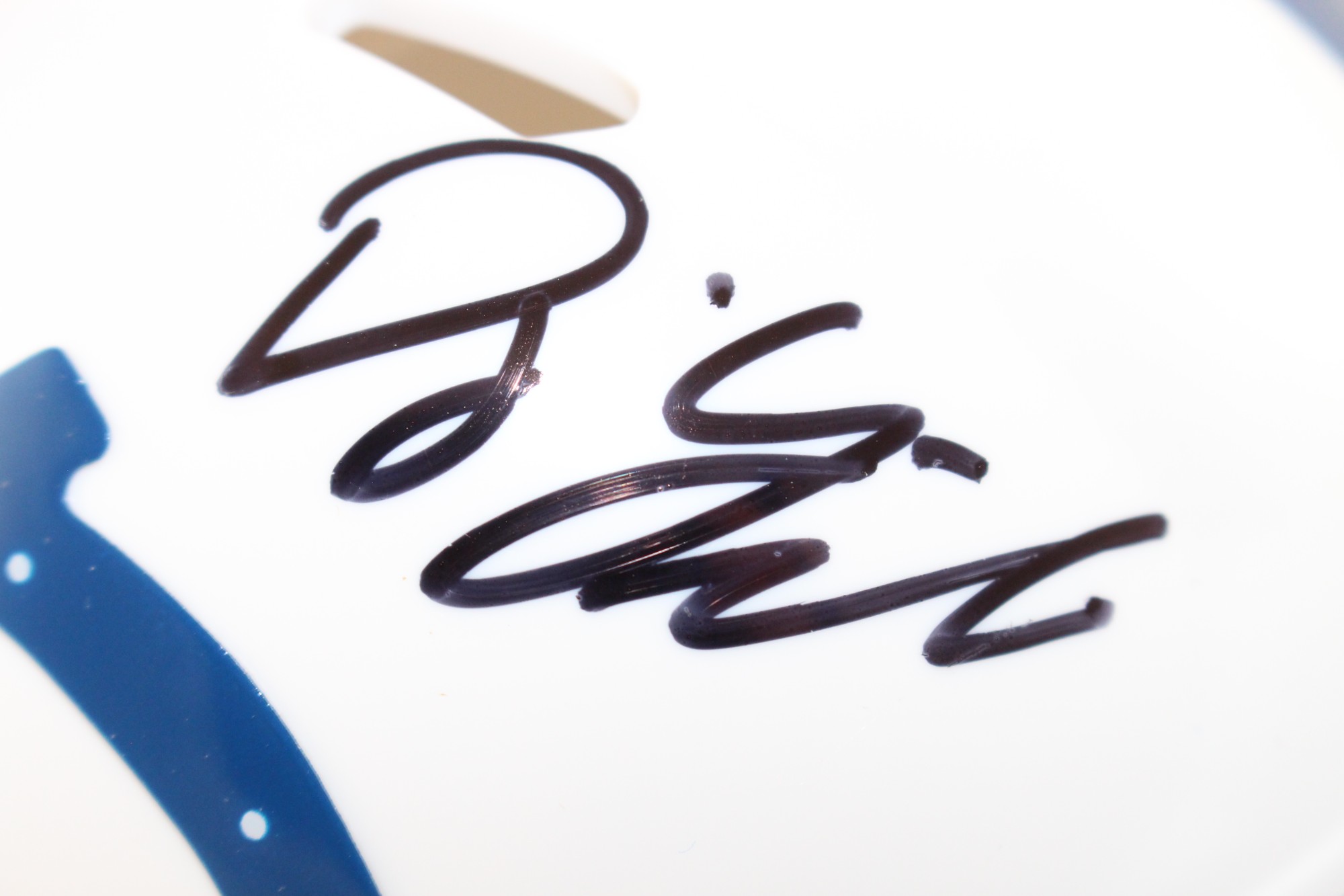 DJ Giddens Signed Indianapolis Colts Speed Mini Helmet Beckett Witness 51651