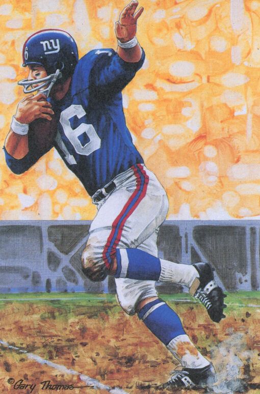Frank Gifford Unsigned New York Giants 1989 Series One Goal Line Art Card