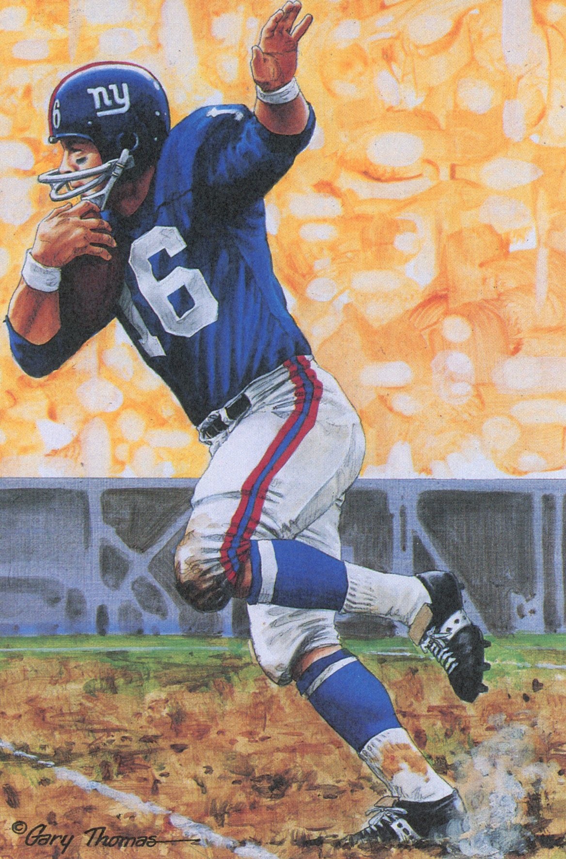Frank Gifford New York Giants Goal Line Art Card Series 1 No. 10 LE /5000 58073
