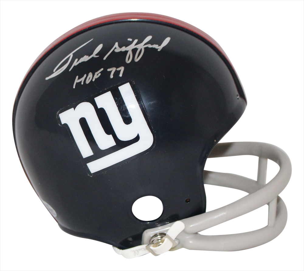 Frank Gifford Autographed/Signed New York Giants Mini Helmet BAS 31430