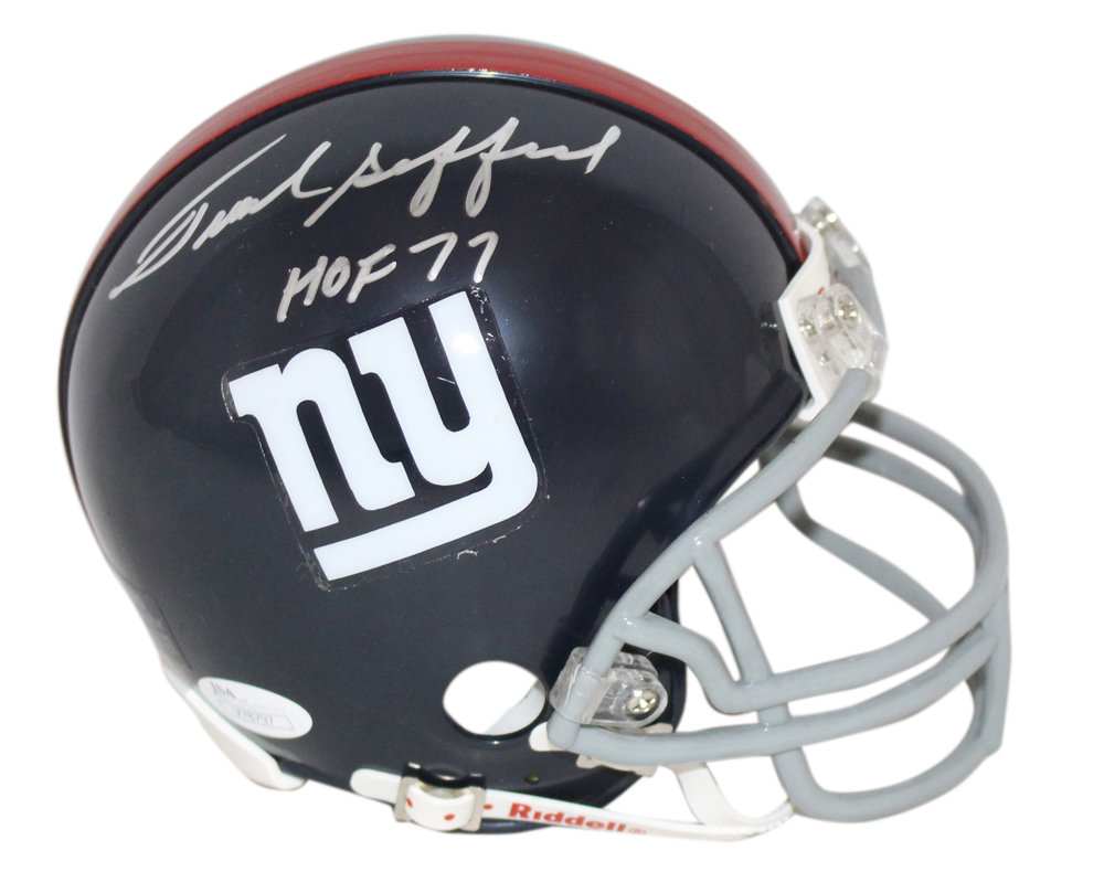 Frank Gifford Autographed/Signed New York Giantsd TB Mini Helmet HOF JSA