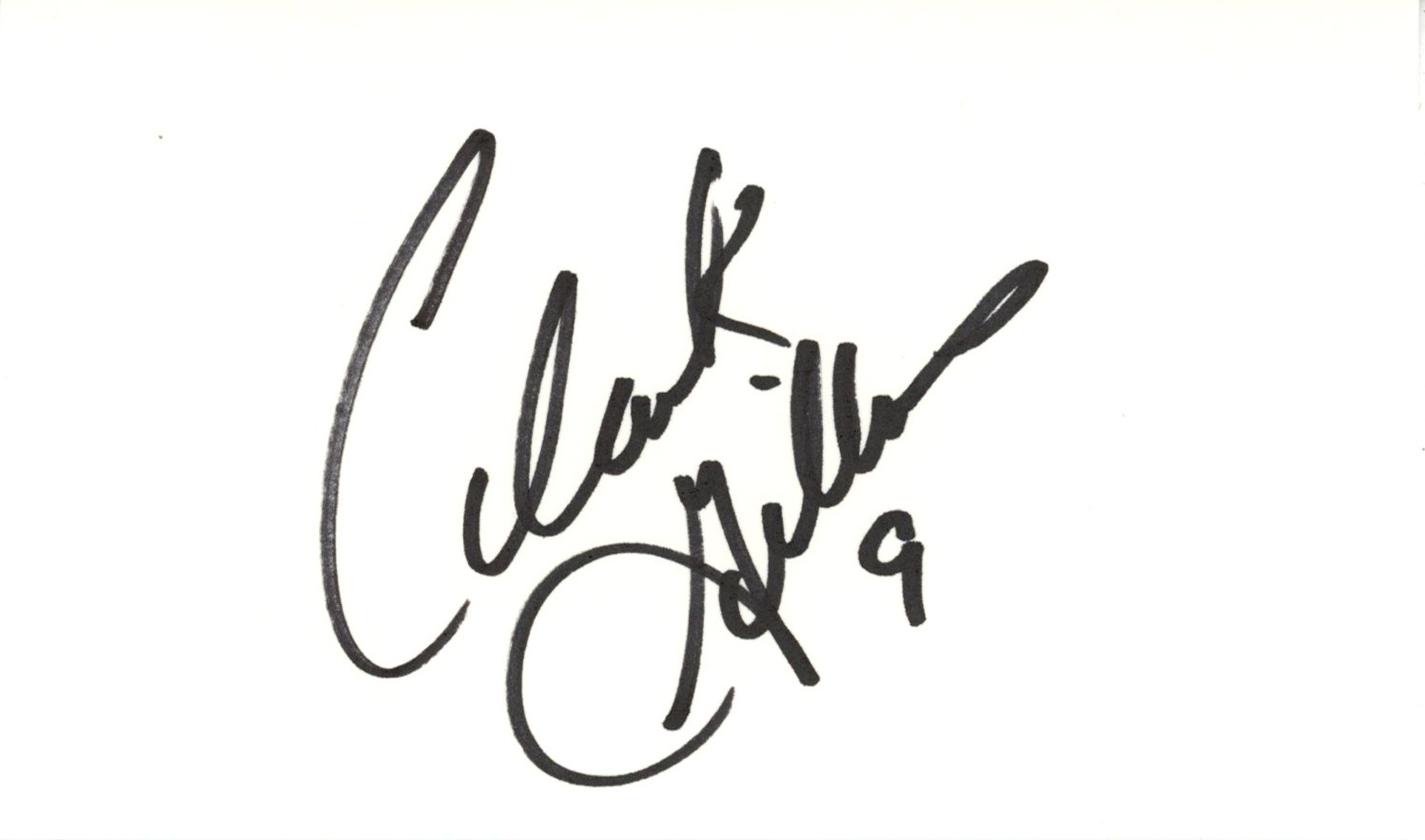 Clark Gillies Autographed New York Islanders Index Card Beckett 45318