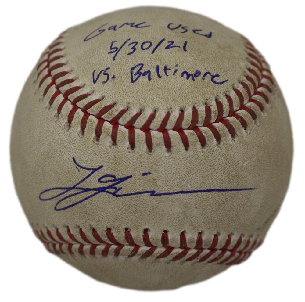 Lucas Giolito Autographed Game Used OML Baseball White Sox MLB