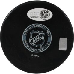 Mark Giordano Autographed/Signed Calgary Flames Logo Puck 3x All Star JSA 53957