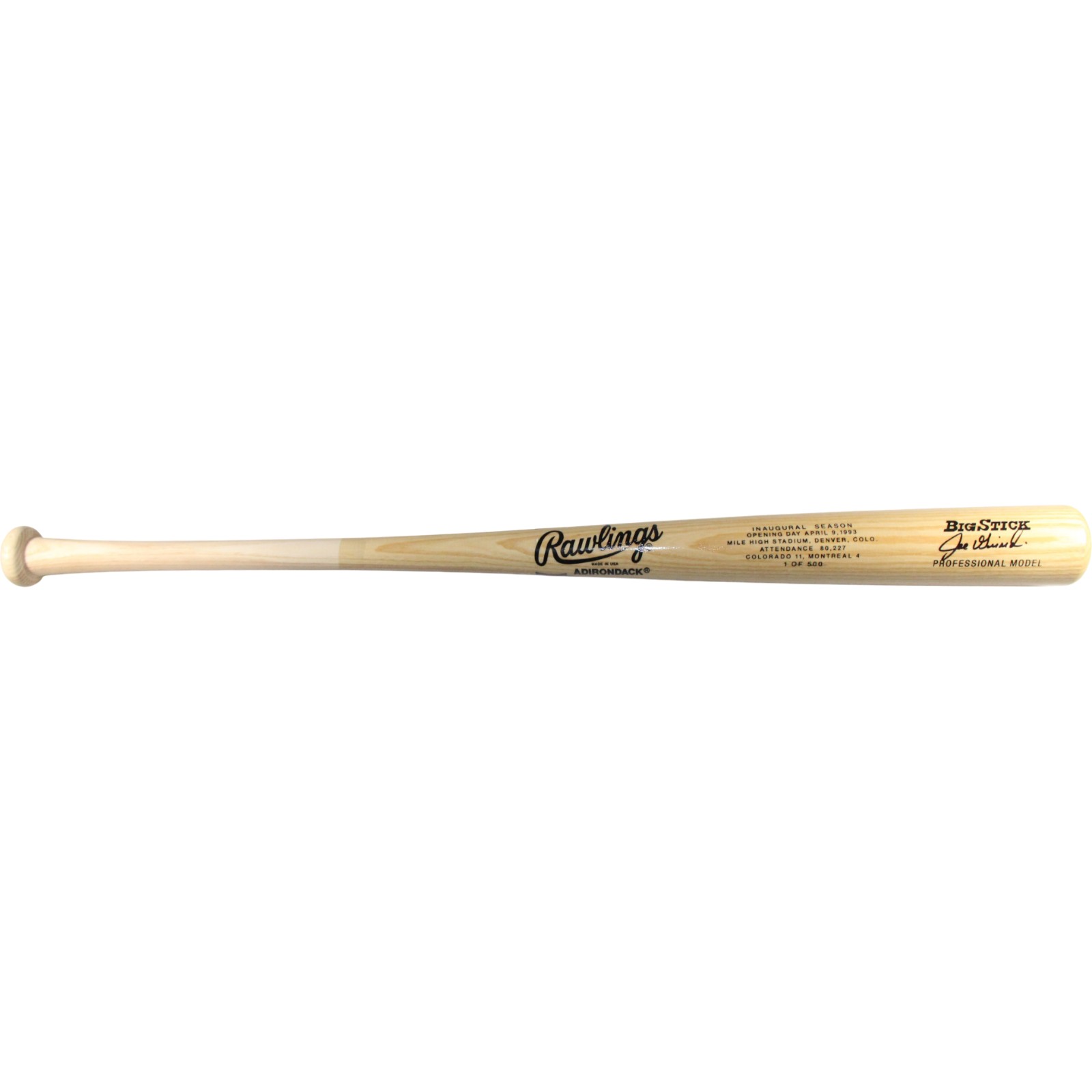 Joe Girardi Autographed Colorado Rockies 1993 Inaugural Season Bat Beckett 53439 2 Joe Girardi Autographed Colorado Rockies 1993 Inaugural Season Bat Beckett 53439