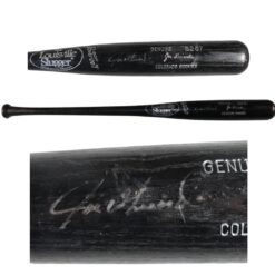 Joe Girardi Autographed Colorado Rockies Game Used Broken LS Black Bat 53923