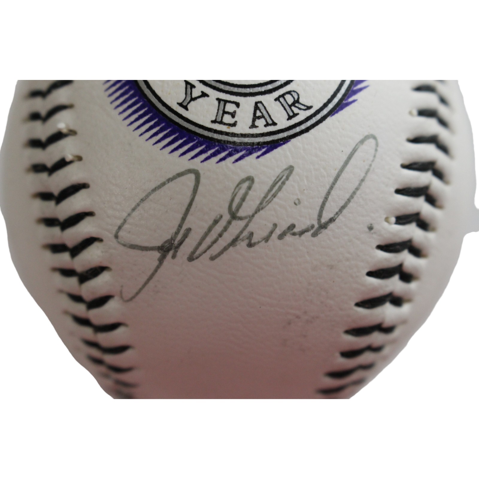 Joe Girardi Signed Colorado Rockies Inaugural Season Logo Baseball BAS 44339