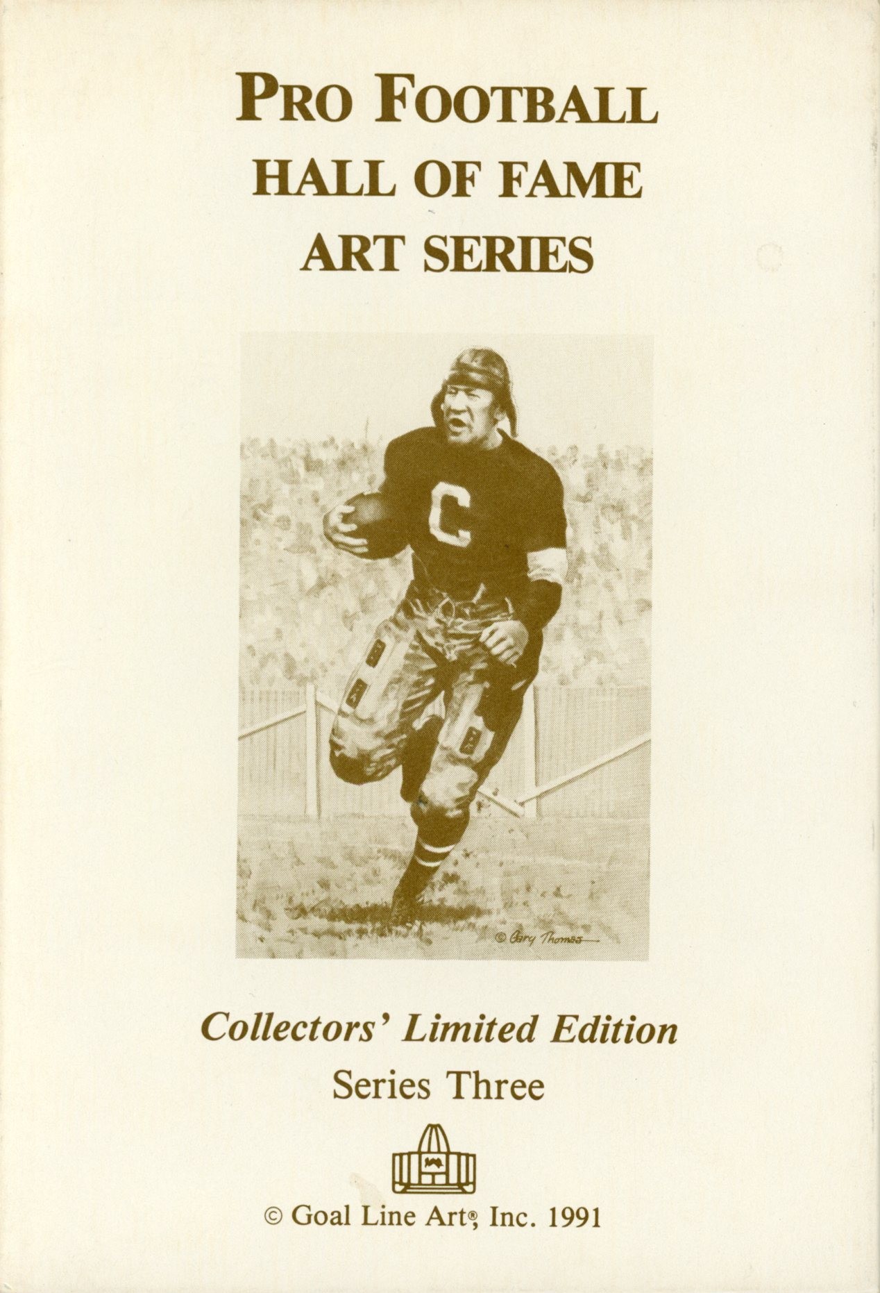 Goal Line Art Series 3 Hall of Fame Unautographed 1991 Complete Set 58181