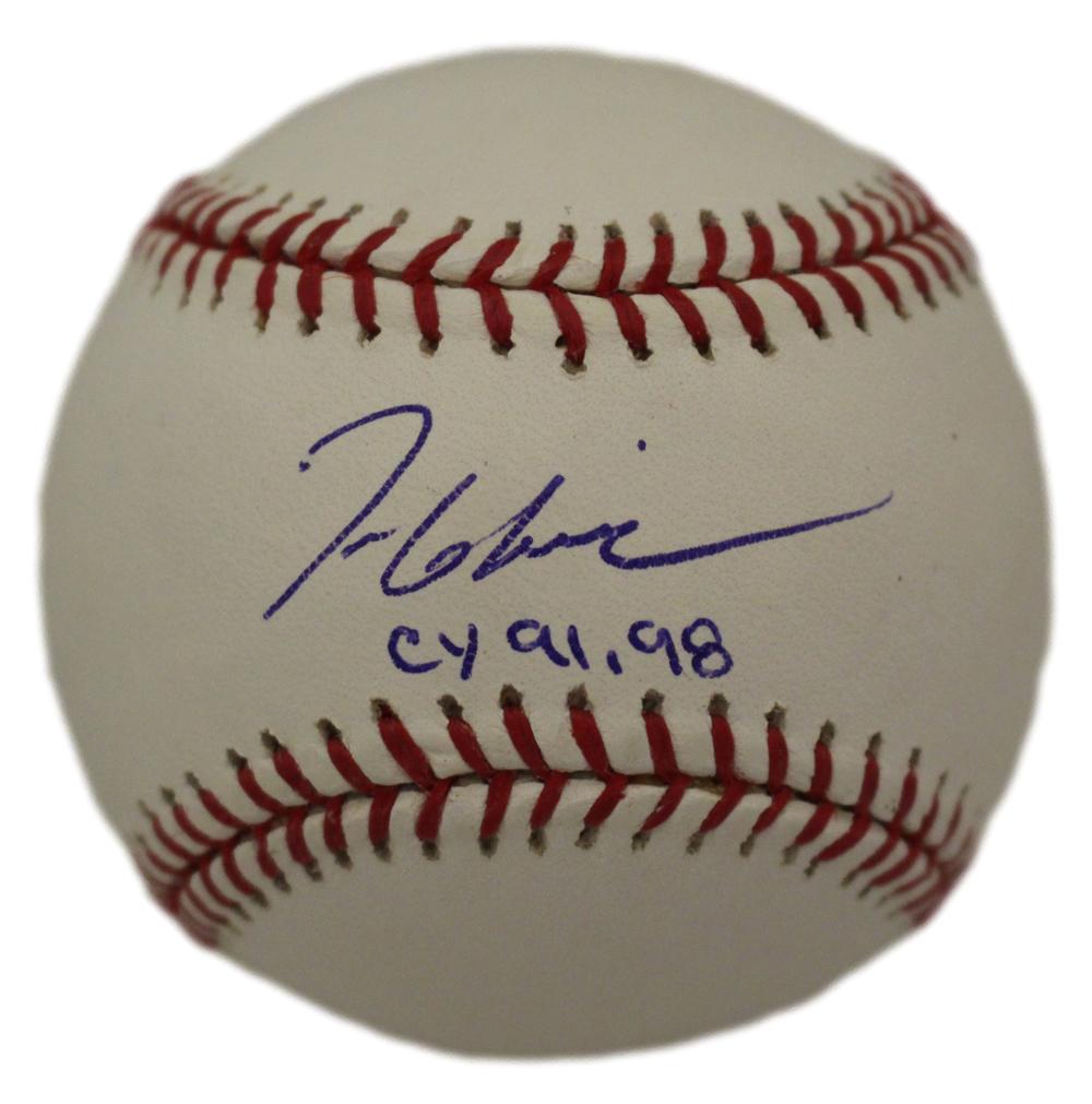 Tom Glavine Autographed Atlanta Braves OML Baseball Cy 91,98 Beckett