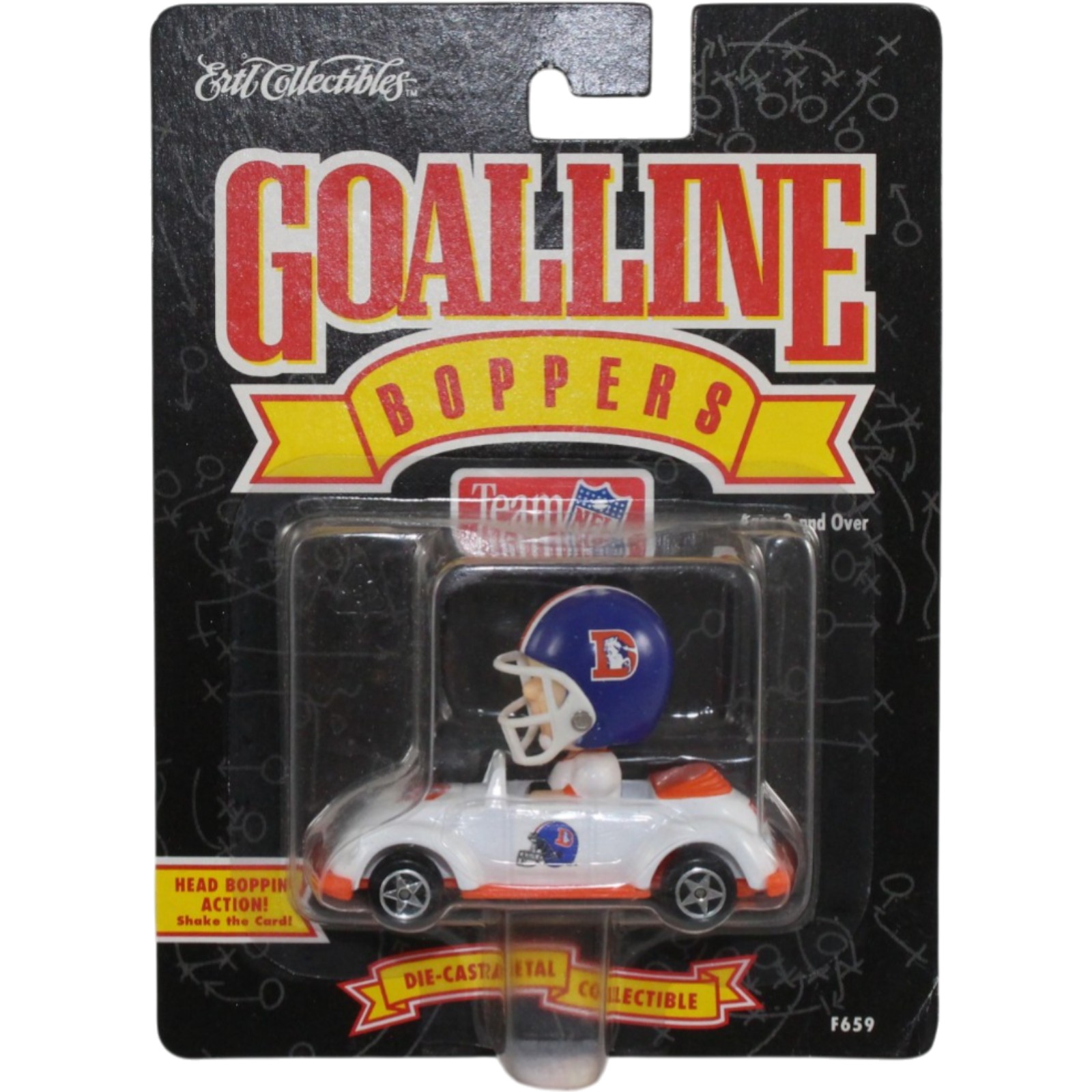 Denver Broncos Goalline Boppers 1/64 Die Cast ERTL Collectibles 55309