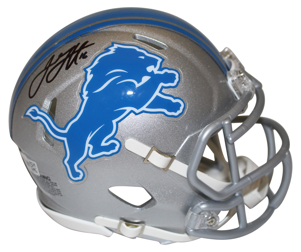 Jared Goff Autographed/Signed Detroit Lions Speed Mini Helmet FAN