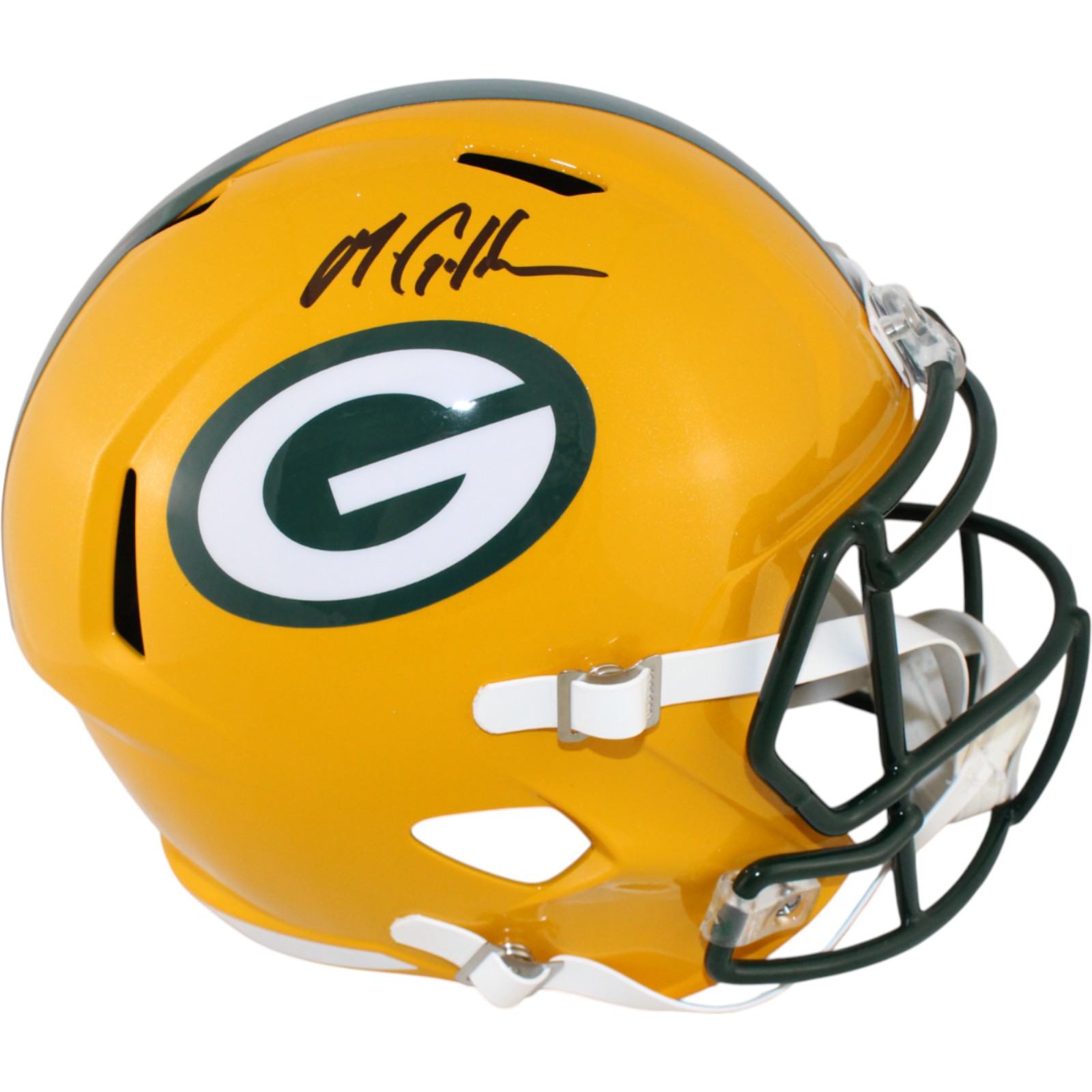 Matthew Golden Autographed Green Bay Packers F/S Helmet Beckett Witness 51624