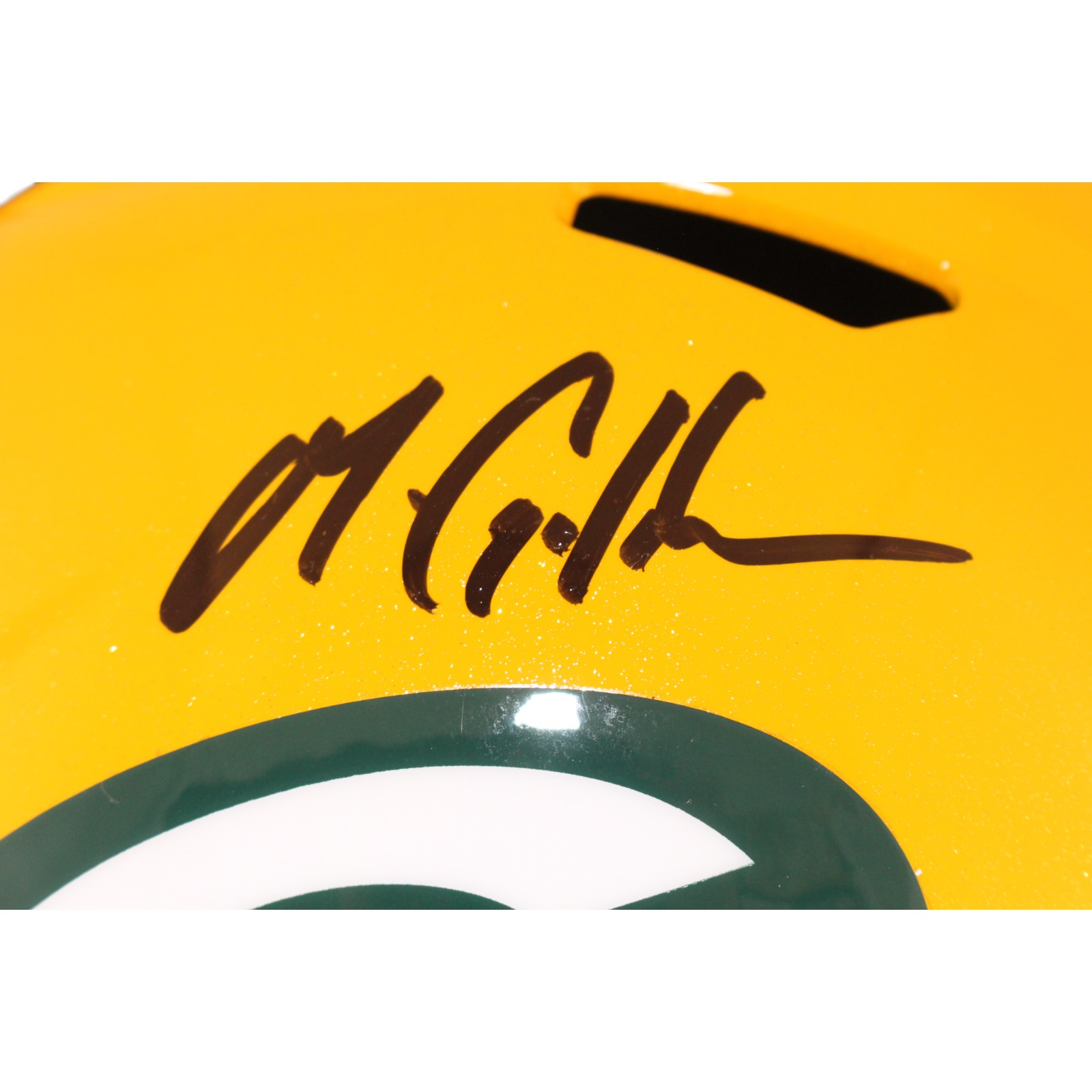 Matthew Golden Autographed Green Bay Packers F/S Helmet Beckett Witness 51624