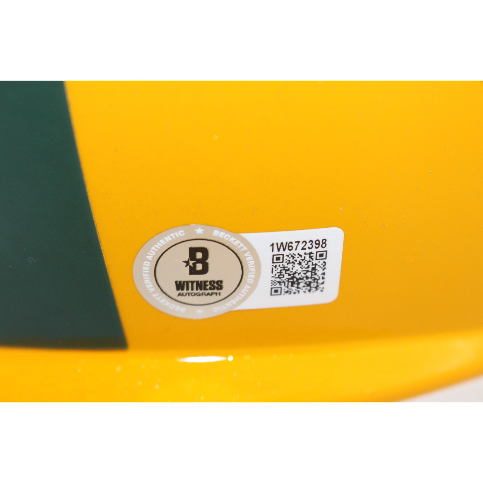 Matthew Golden Autographed Green Bay Packers F/S Helmet Beckett Witness 51624 4 Matthew Golden Autographed Green Bay Packers F/S Helmet Beckett Witness 51624