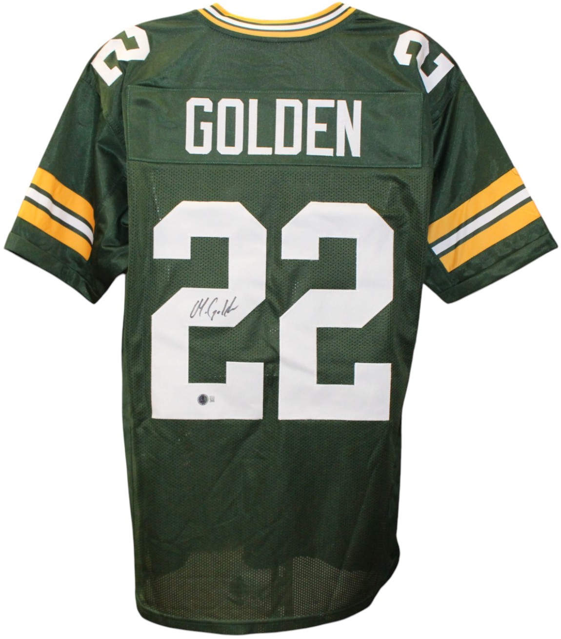 Matthew Golden Autographed/Signed Pro Style Green XL Jersey Beckett W 51845