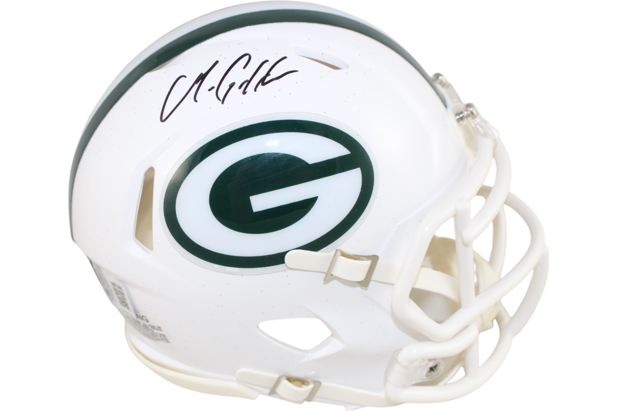 Matthew Golden Autographed Green Bay Packers 24 Alt Mini Helmet Beckett 51646