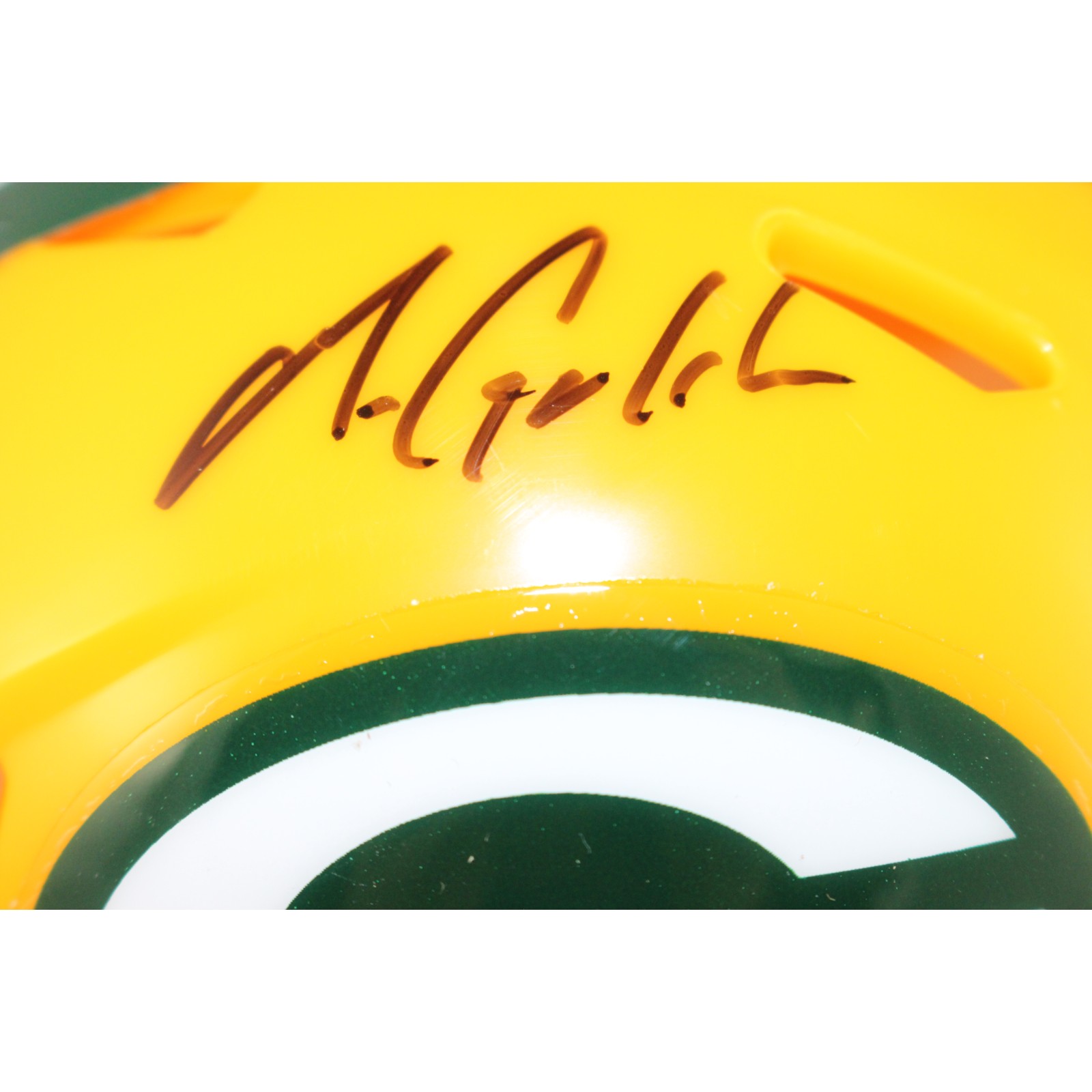 Matthew Golden Autographed Green Bay Packers Spd Mini Helmet Beckett 51653