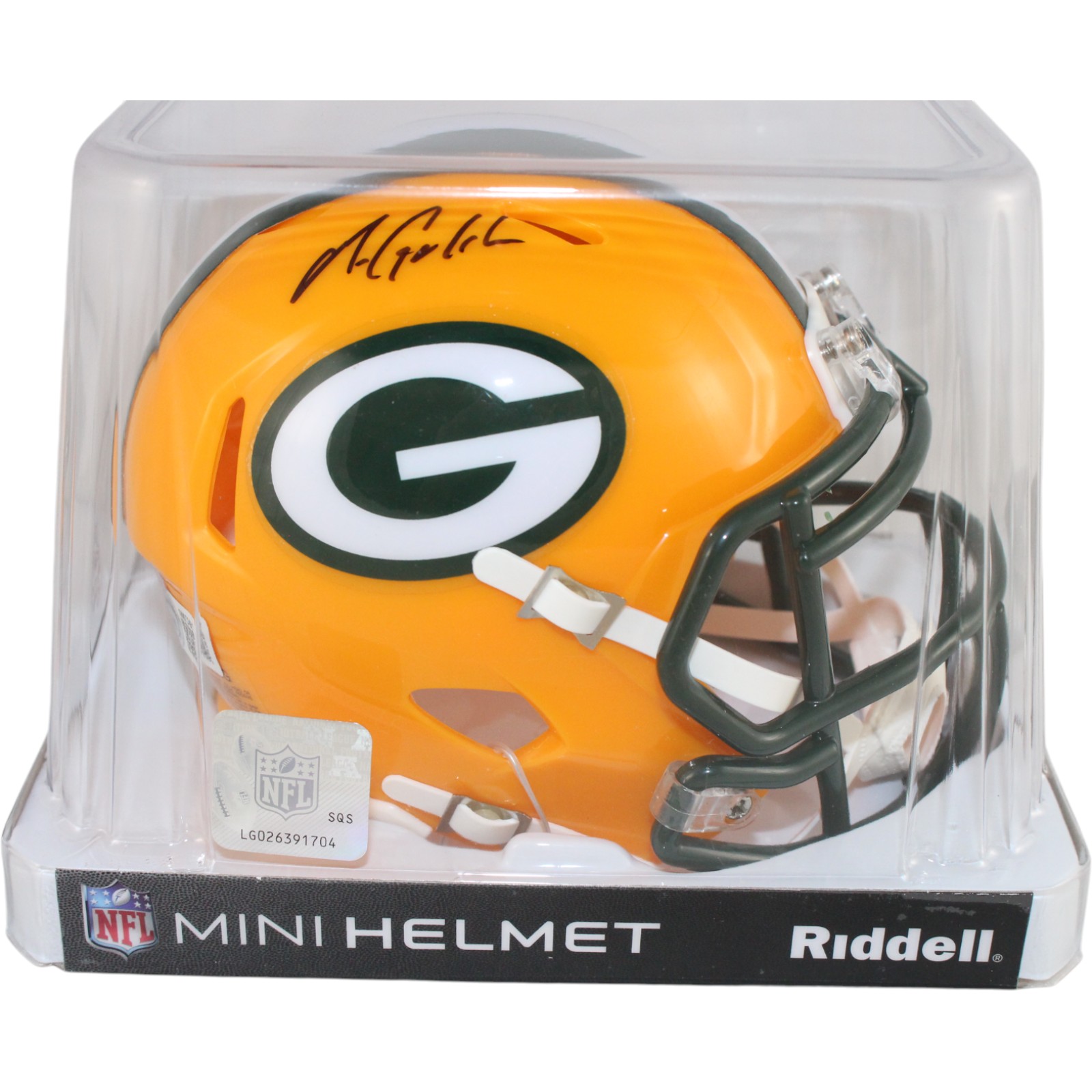 Matthew Golden Autographed Green Bay Packers Spd Mini Helmet Beckett 51653 5 Matthew Golden Autographed Green Bay Packers Spd Mini Helmet Beckett 51653