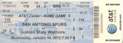 Golden State Warriors Ticket Stub Klay Thompson 1st 10 Point Game vs Spurs 55551