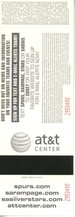 Golden State Warriors Ticket Stub Klay Thompson 1st 10 Point Game vs Spurs 55551