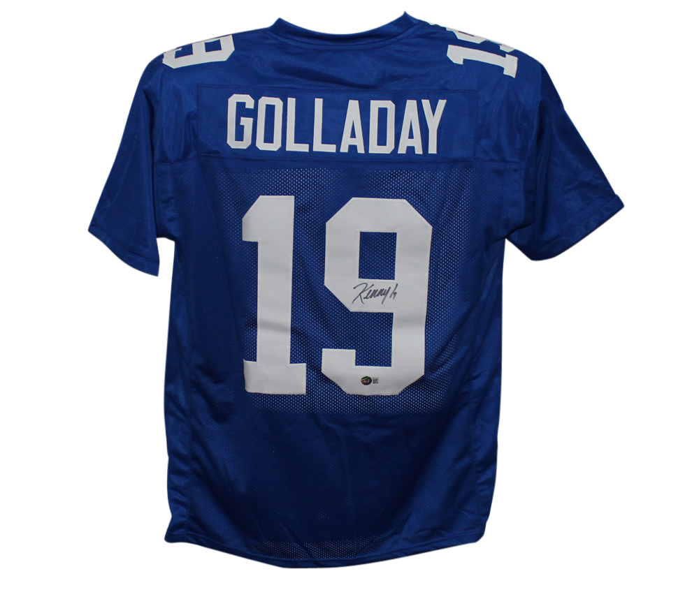 Kenny Golladay Autographed/Signed Pro Style Blue XL Jersey Beckett BAS