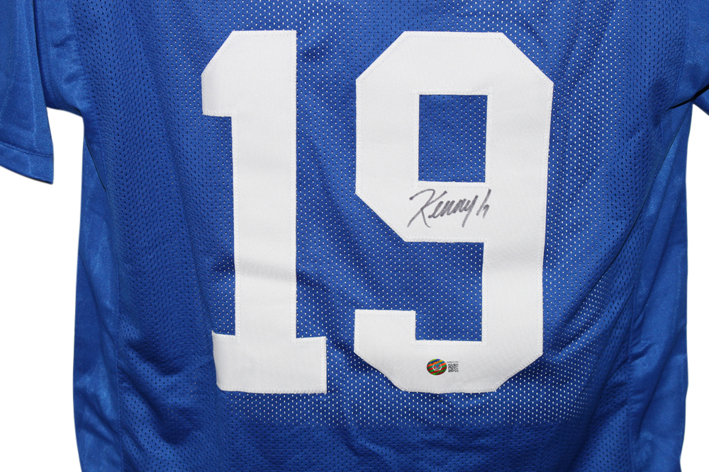 Kenny Golladay Autographed/Signed Pro Style Blue XL Jersey Beckett BAS