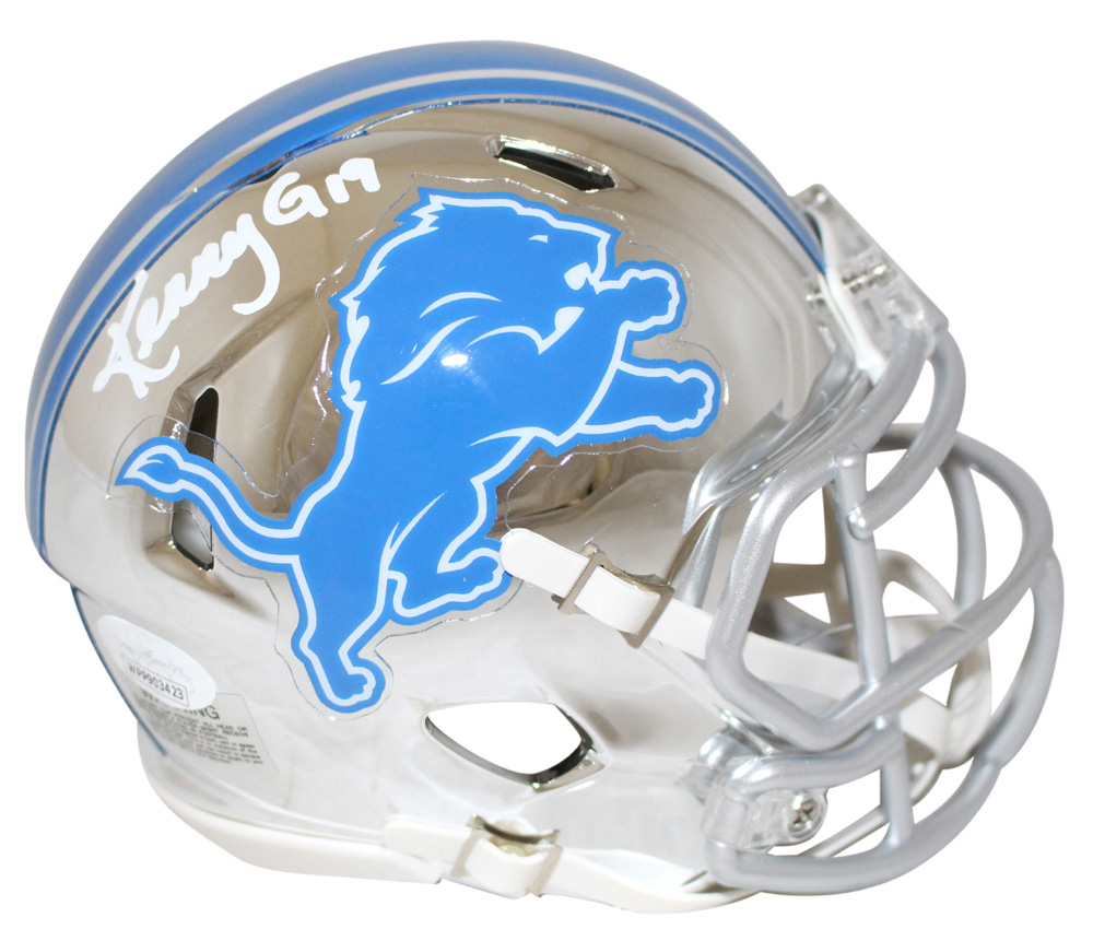 Kenny Golladay Autographed/Signed Detroit Lions Chrome Mini Helmet JSA 27627