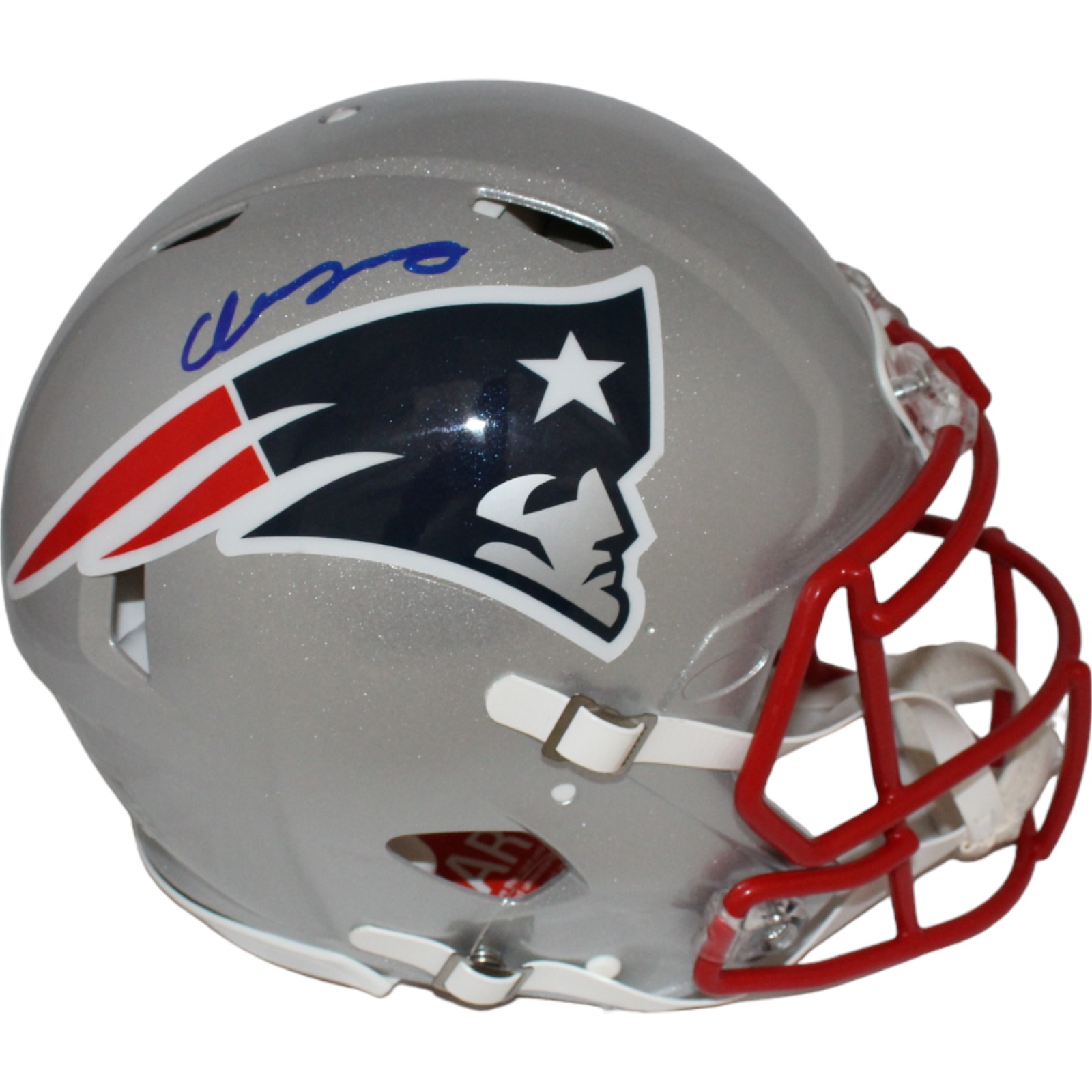 Christian Gonzalez Signed New England Patriots Pro Helmet Beckett