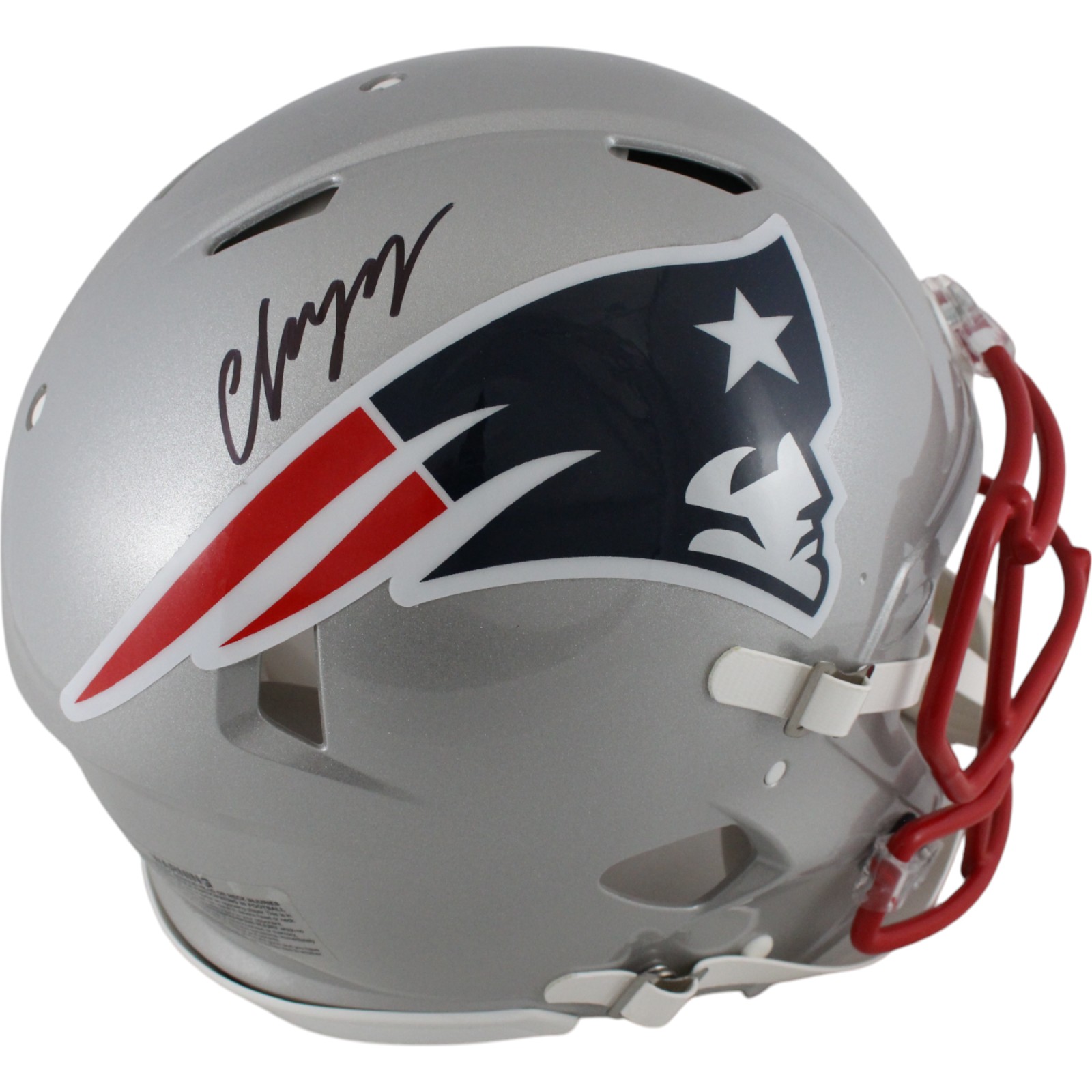 Christian Gonzalez Autographed New England Patriots Pro Helmet Beckett 49137