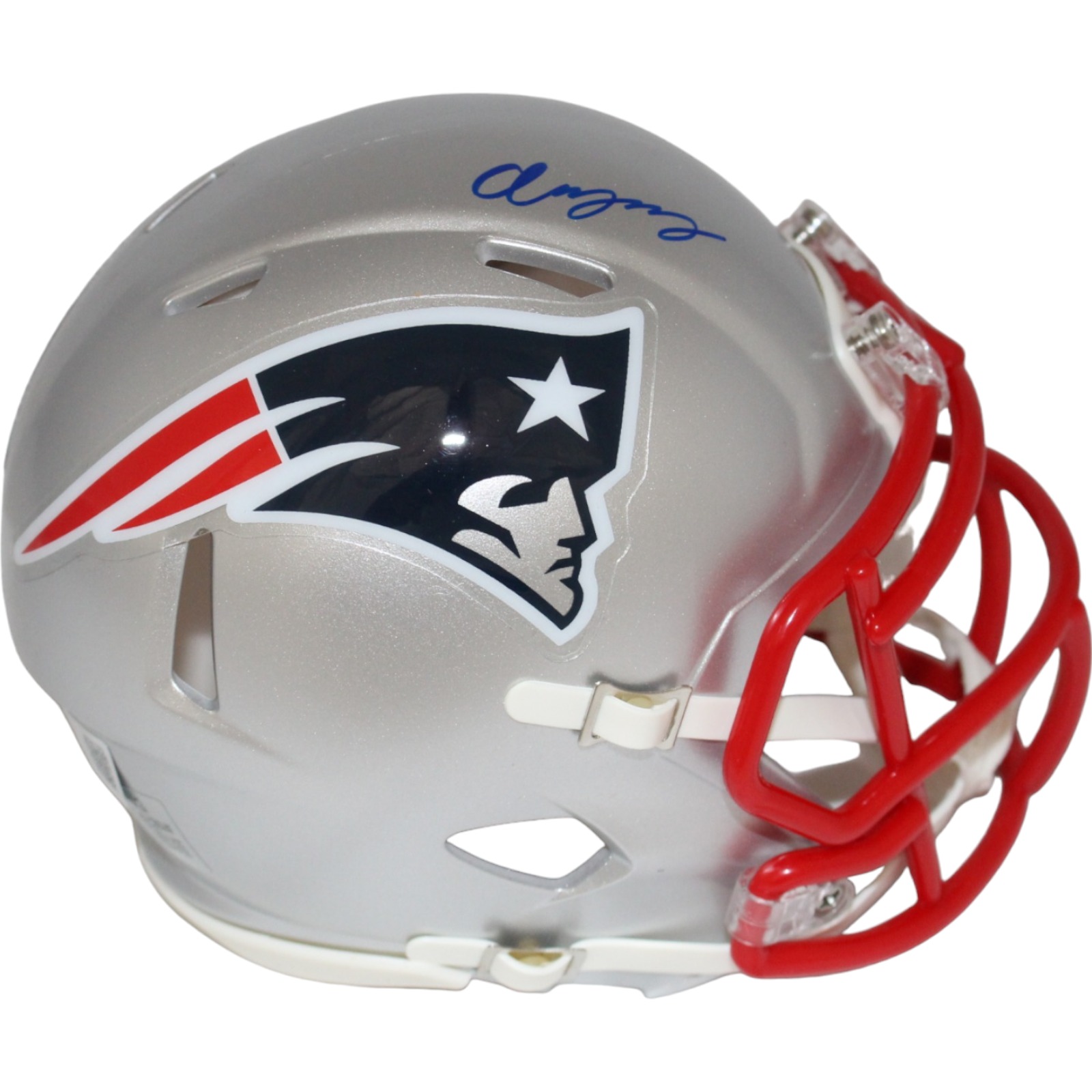 Christian Gonzalez Signed New England Patriots Mini Helmet Beckett