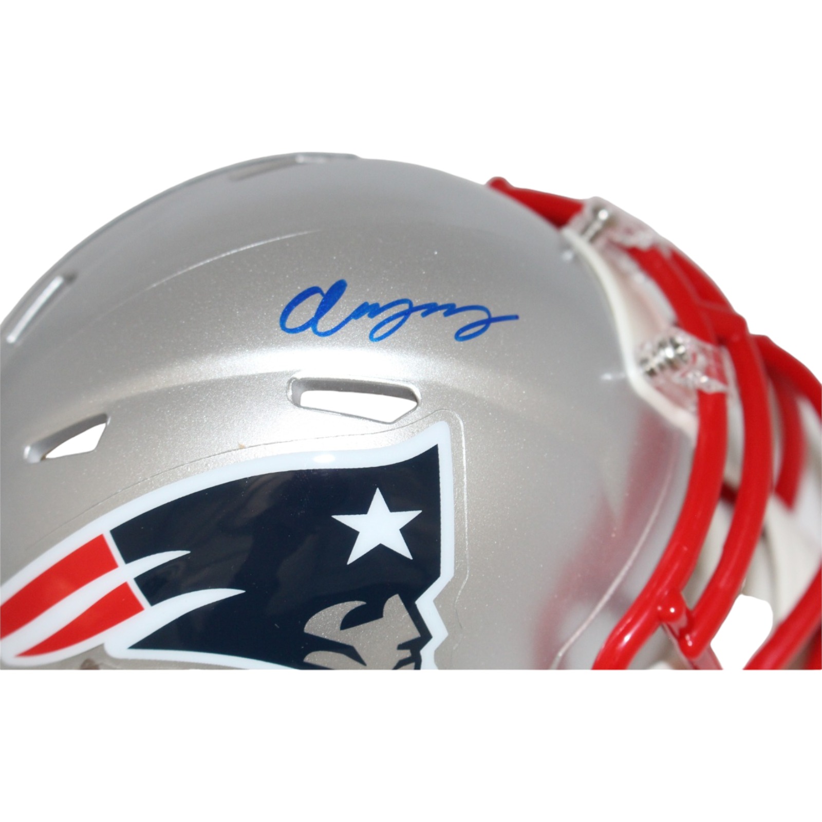 Christian Gonzalez Signed New England Patriots Mini Helmet Beckett