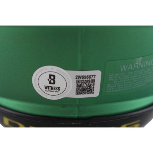 Christian Gonzalez Autographed Oregon Ducks Green Wing Mini Helmet Beckett 49144