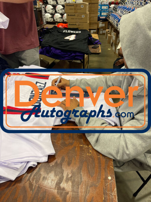 Christian Gonzalez Autographed Pro Style Size XL White Jersey Beckett 50952