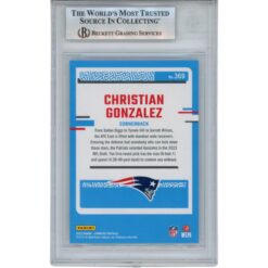 Christian Gonzalez Autographed 2023 Donruss #369 Trading Card Beckett 53173