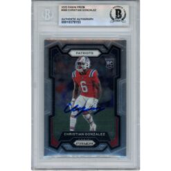 Christian Gonzalez Autographed/Signed 2023 Prizm #369 Trading Card Beckett 53176