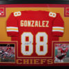Tony Gonzalez Autographed Kansas City Chiefs Framed Red XL Jersey BAS 17673