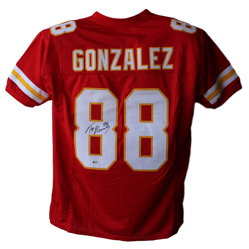 Tony Gonzalez Autographed Kansas City Chiefs Red XL Jersey BAS 20772