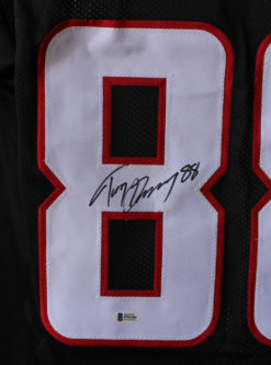 Tony Gonzalez Autographed/Signed Atlanta Falcons Black XL Jersey BAS 20845