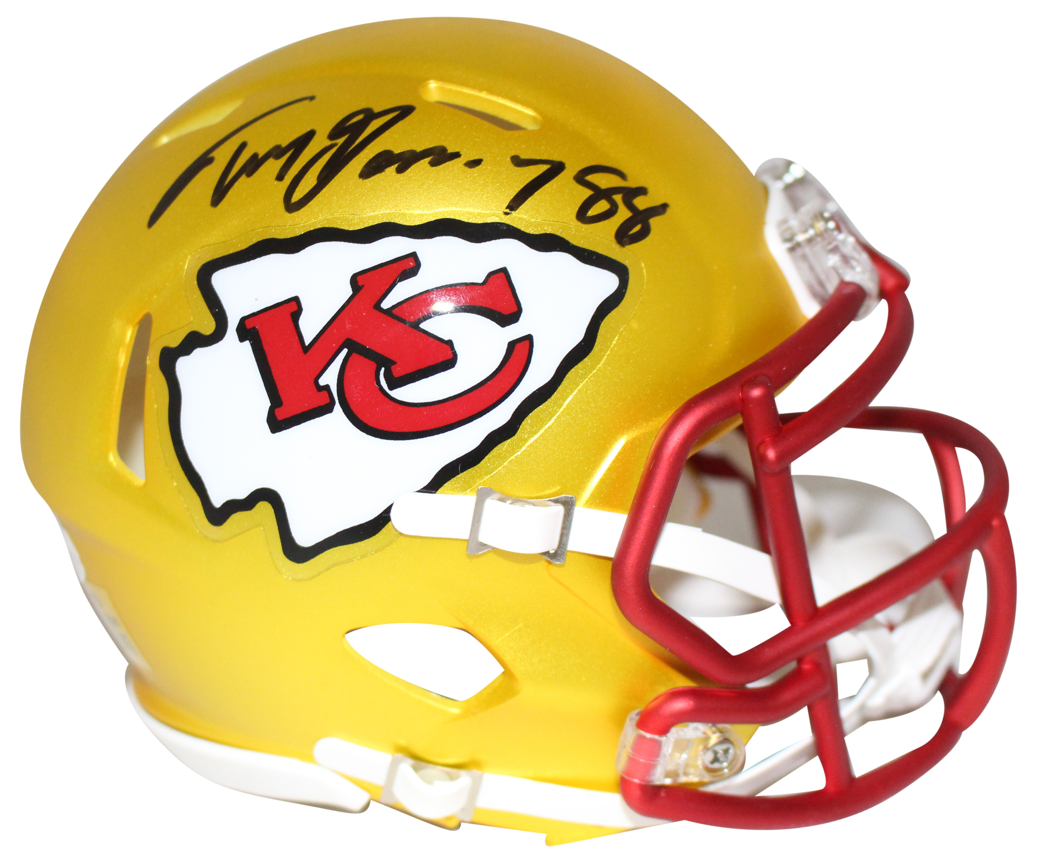 Tony Gonzalez Autographed Kansas City Chiefs Blaze Mini Helmet BAS 28921