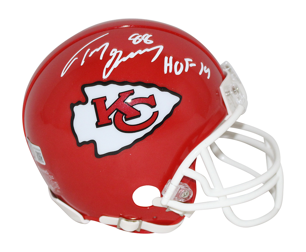 Tony Gonzalez Autographed Kansas City Chiefs Mini Helmet HOF Beckett BAS 32154