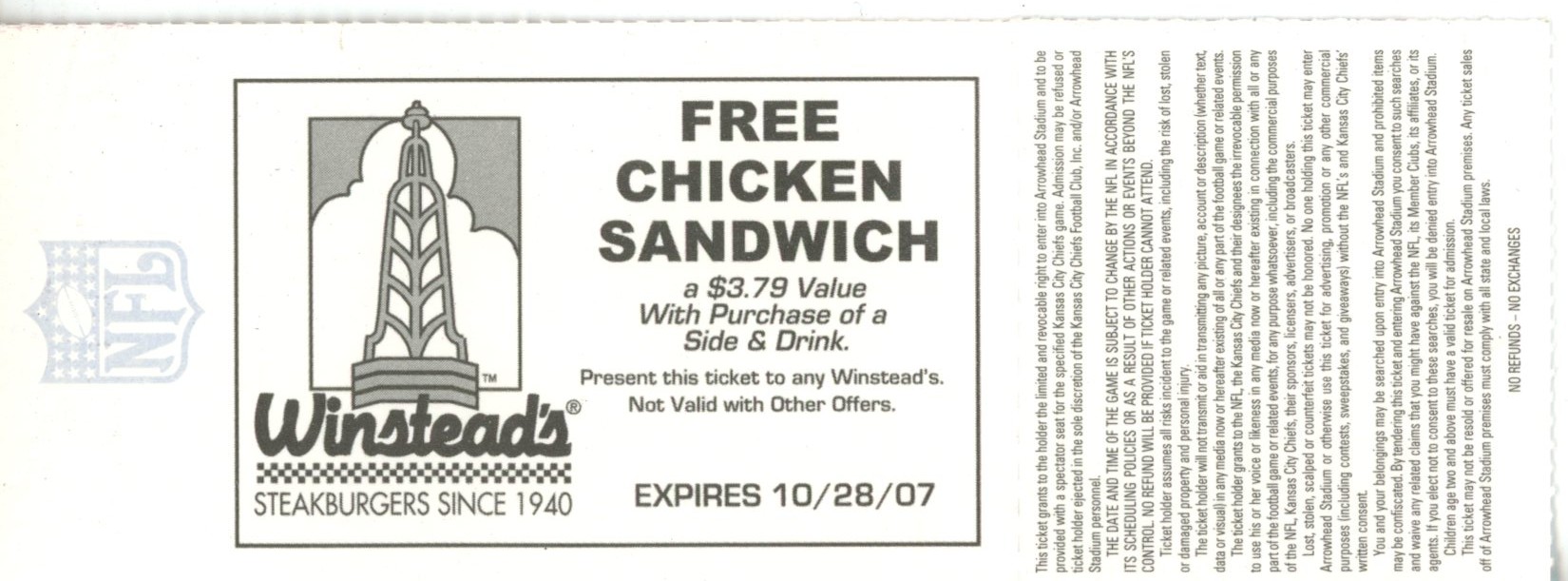 Kansas City Chiefs Ticket Stub Tony Gonzalez 63rd TD TE NFL Record 55553