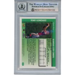 Tony Gonzalez Signed 1997 Topps Chrome #24 Trading Card 10 Auto Beckett 47434