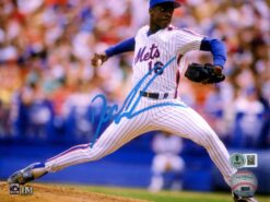 Dwight Gooden Autographed/Signed New York Mets 8x10 Photo Beckett Witness 49734