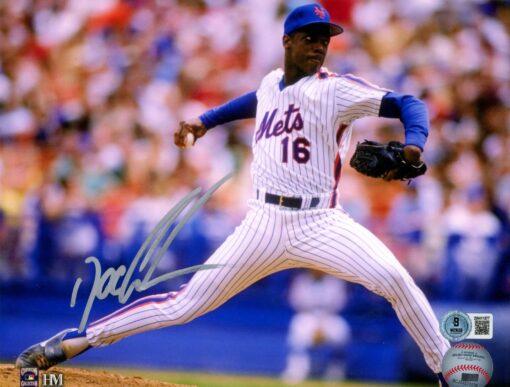 Dwight Gooden Autographed/Signed New York Mets 8x10 Photo Beckett Witness 49732