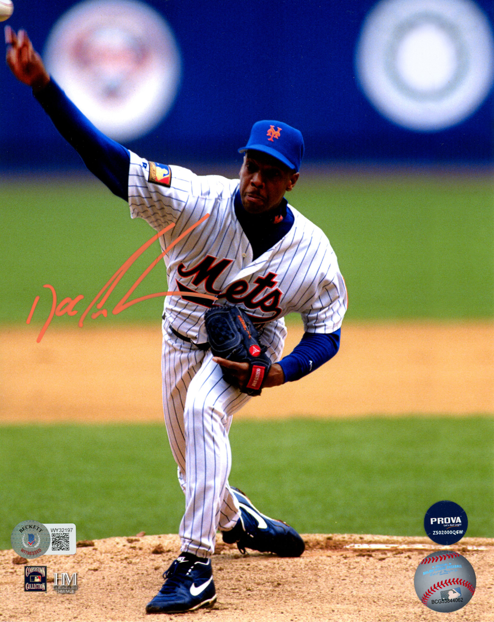 Dwight Gooden Autographed/Signed New York Mets 8x10 Photo Beckett 